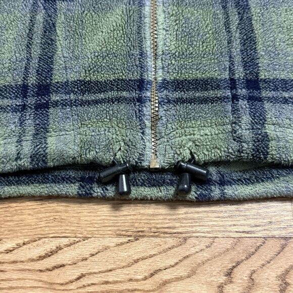 Vintage Louis Garneau Men's Green Fleece Zip Up Jacket Dimensions In Description - Picture 7 of 16